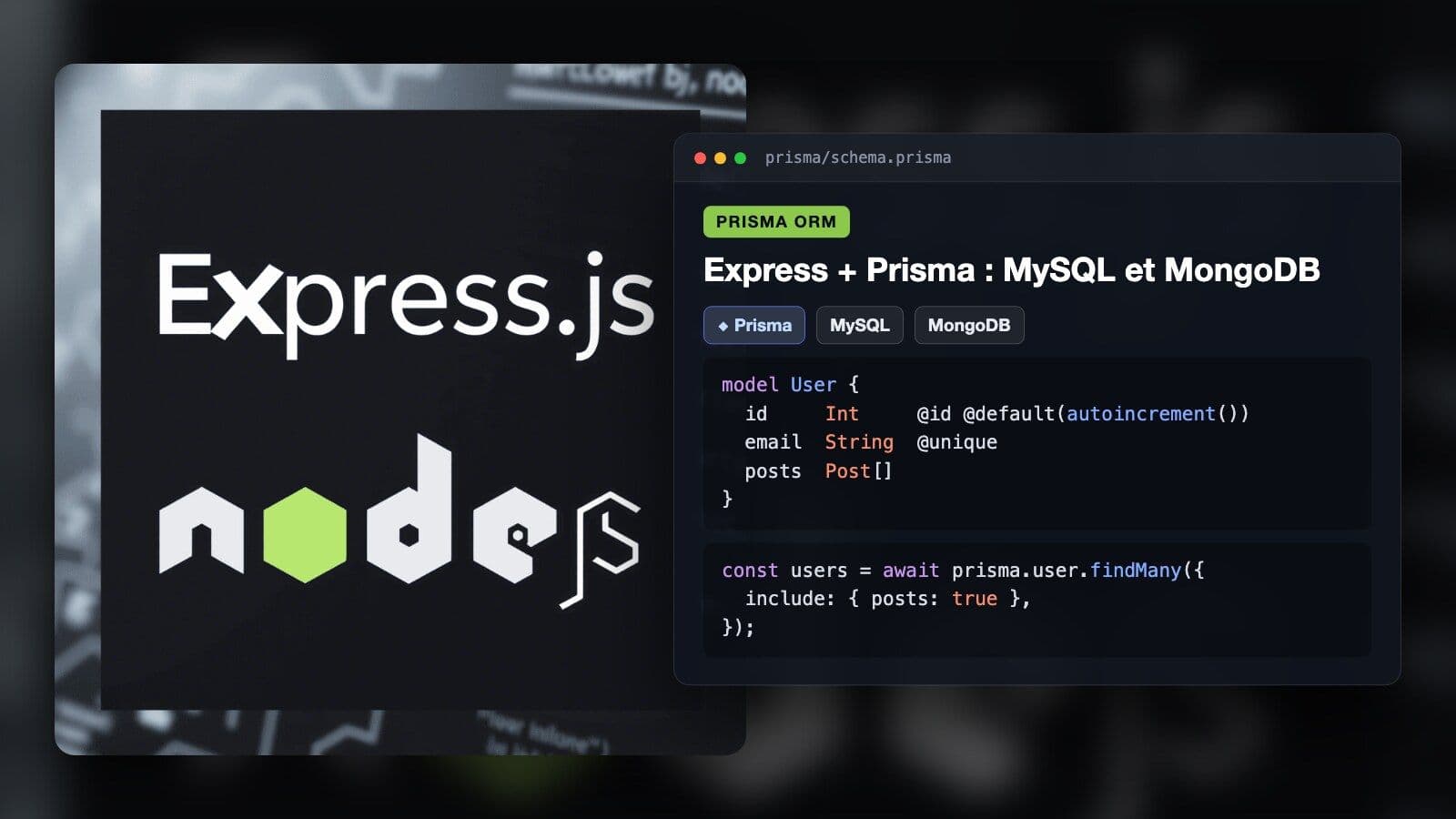 VI - Accès aux bases de données avec Prisma ORM dans Express