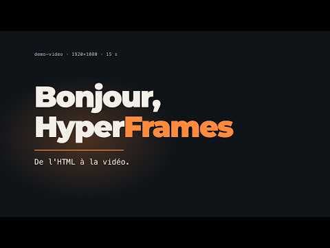 HyperFrames HTML vers VIDEO Simple